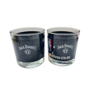 NBA Jack Daniels Whiskey Glasses Old No. 7 Set Of 2 - All NBA team Logos